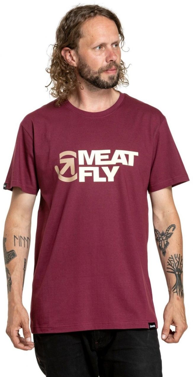 Meatfly pánske tričko červené