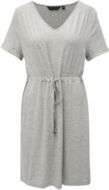 Sivé melírované šaty so zaväzovaním Dorothy Perkins