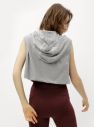 Sivý melírovaný crop top s kapucňou Ivy Park galéria