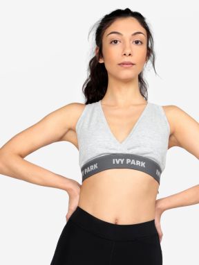 Sivá podprsenka s prekladaným výstrihom Ivy Park
