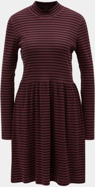 Čierno-vínové pruhované šaty VERO MODA