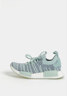 Modro-mentolové dámske tenisky adidas Originals Primeknit