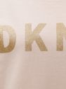 Staroružová mikina s potlačou v zlatej farbe DKNY Crew Neck galéria