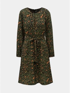 Tmavozelené šaty s leopardím vzorom Dorothy Perkins