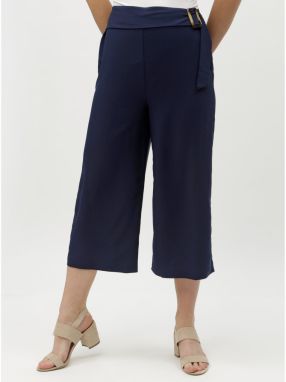 Tmavomodré culottes s vysokým pásom Dorothy Perkins
