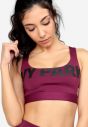 Fialová športová podprsenka s potlačou Ivy Park galéria