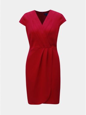 Červené šaty s prekladaným výstrihom Dorothy Perkins