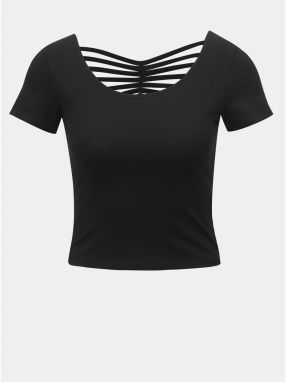 Čierny crop top TALLY WEiJL