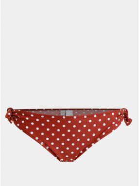 Tehlový bodkovaný spodný diel plaviek Dorothy Perkins
