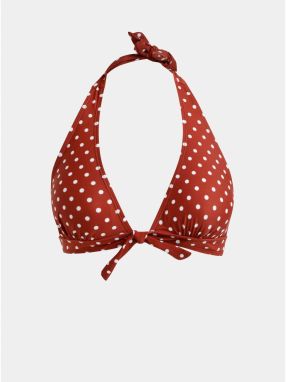 Tehlový bodkovaný vrchný diel plaviek Dorothy Perkins