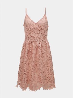 Staroružové čipkované šaty na ramienka VERO MODA Luna