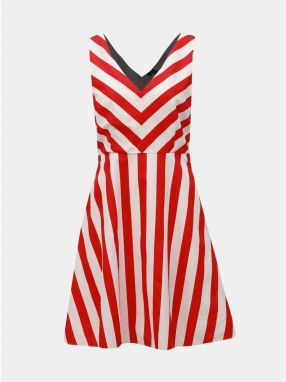 Bielo–červené pruhované šaty VERO MODA Maya