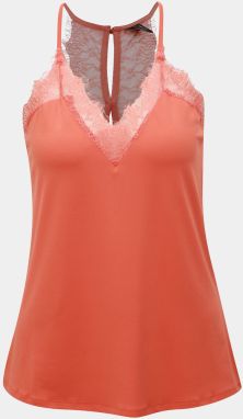 Oranžový top s čipkou VERO MODA Milla