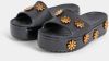 Čierne dámske šľapky na platforme s ozdobnou aplikáciou Crocs Platform Metallic Blooms galéria
