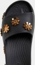 Čierne dámske šľapky na platforme s ozdobnou aplikáciou Crocs Platform Metallic Blooms galéria