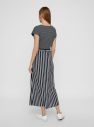 Tmavomodrá pruhovaná midi sukňa VERO MODA Sasha galéria