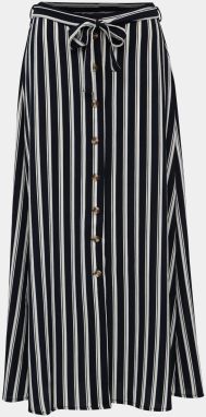 Tmavomodrá pruhovaná midi sukňa VERO MODA Sasha