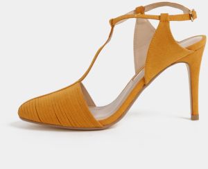 Horčicové sandálky v semišovej úprave Dorothy Perkins