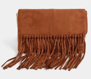 Hnedá crossbody kabelka v semišovej úprave Dorothy Perkins