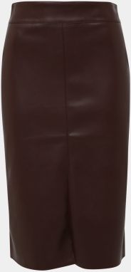 Hnedá koženková sukňa Dorothy Perkins