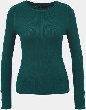 Zelený sveter s priestrihmi na rukávoch ONLY Liza