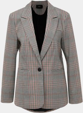 Hnedé kockované kostýmové sako VERO MODA Capri