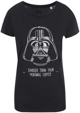 Čierne dámske tričko s potlačou ZOOT Originál Darker Coffee