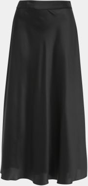 Čierna saténová maxi sukňa VERO MODA Christas