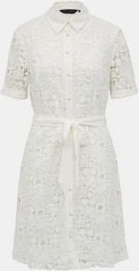 Biele krajkové košeľové šaty Dorothy Perkins
