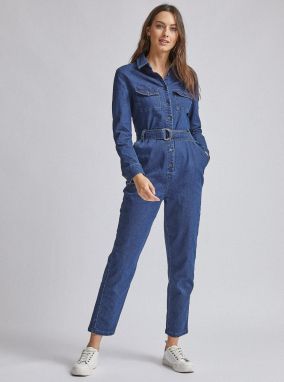 Tmavomodrý rifľový overal Dorothy Perkins