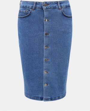 Modrá rifľová púzdrová sukňa AWARE by VERO MODA Mina