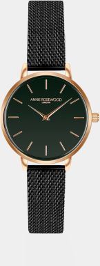 Dámske hodinky s čiernym nerezovým remienkom Annie Rosewood