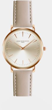 Dámske hodinky s béžovým koženým remienkom Annie Rosewood Primrose