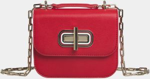 Červená kožená crossbody kabelka Tommy Hilfiger