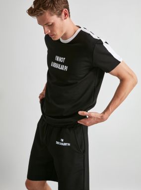 Čierne pánske pyžamo Trendyol