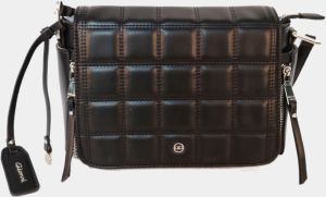 Čierna prešívaná crossbody kabelka Gionni