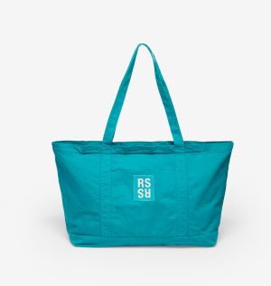 RAF SIMONS Oversized Denim Tote Bag Petrol