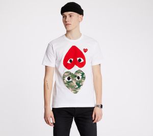 Tričko Comme des Garçons PLAY Tee White S