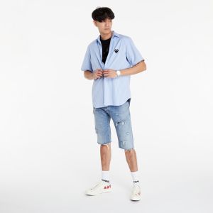 Košeľa Comme des Garçons PLAY Black Heart Striped Shirt Blue/ White XL