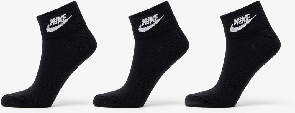 Nike Sportwear Everyday Essential Ankle Socks 3-Pack Black/ White S