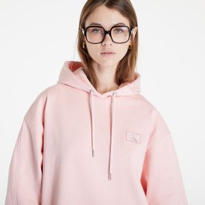 Calvin Klein Jeans Badge Oversized Hoodie Pink Blush