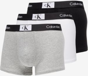 Calvin Klein ´96 Cotton Stretch Trunks 3-Pack Black/ White/ Grey Heather