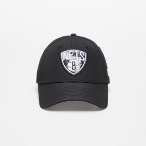 New Era Brooklyn Nets Print Infill 9FORTY Adjustable Cap Black