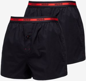 Hugo Boss Woven Boxer Shorts 2 Pack Black