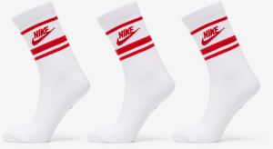 Nike Sportwear Everyday Essential Crew 3-Pack Socks White/ University Red