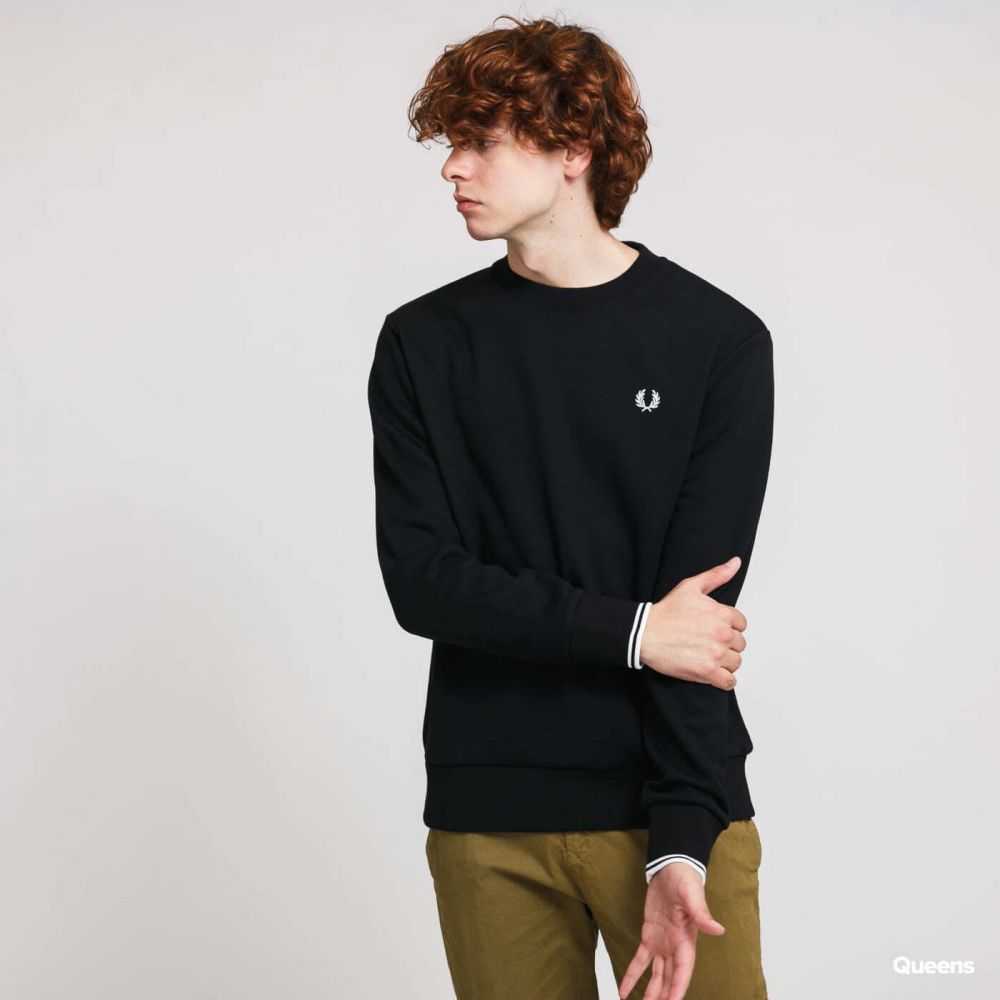 Mikina FRED PERRY Crewneck Sweatshirt Black M