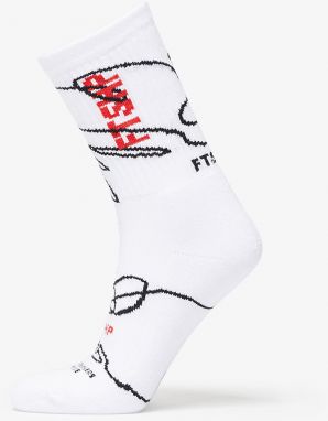 Footshop The Skateboard Socks White/ Red 36-38