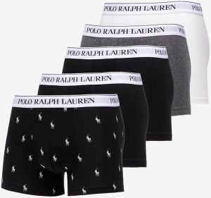 Polo Ralph Lauren Stretch Cotton Five Classic Trunks Black/ Grey/ White S