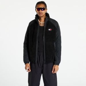 Tommy Jeans Mix Media Sherpa Jacket Black