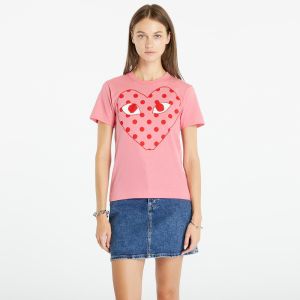 Comme des Garçons PLAY Heart Logo Short Sleeve Tee Pink